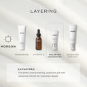 Stegvis lagerguide för hudvårdsrutin med Medik8-produkter, inklusive Advanced Day Eye Protect som solskydd för ögonen.