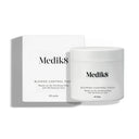 Medik8 Blemish Control Pads – en vit burk med ansiktsrengörande pads, bredvid en vit kartongförpackning med svart text. Innehåller 60 pads med 2 % salicylsyra.