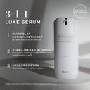 Bild som visar de tre huvudingrediensena i Medik8 r-Retinoate Day & Night: inkapslad retinyl retinoate, stabiliserat vitamin C och hyaluronsyra.